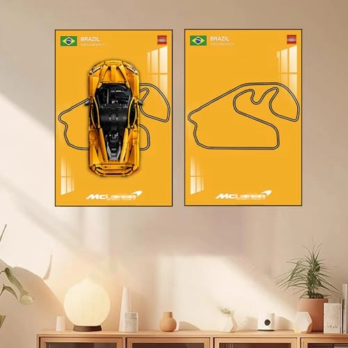 Display Wall Plate - Interlagos Circuit in Brazil 50X80cm