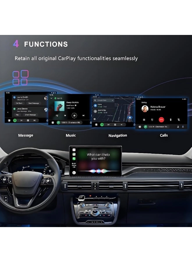 Wireless CarPlay Adapter - For iPhone Android USB & USB-C