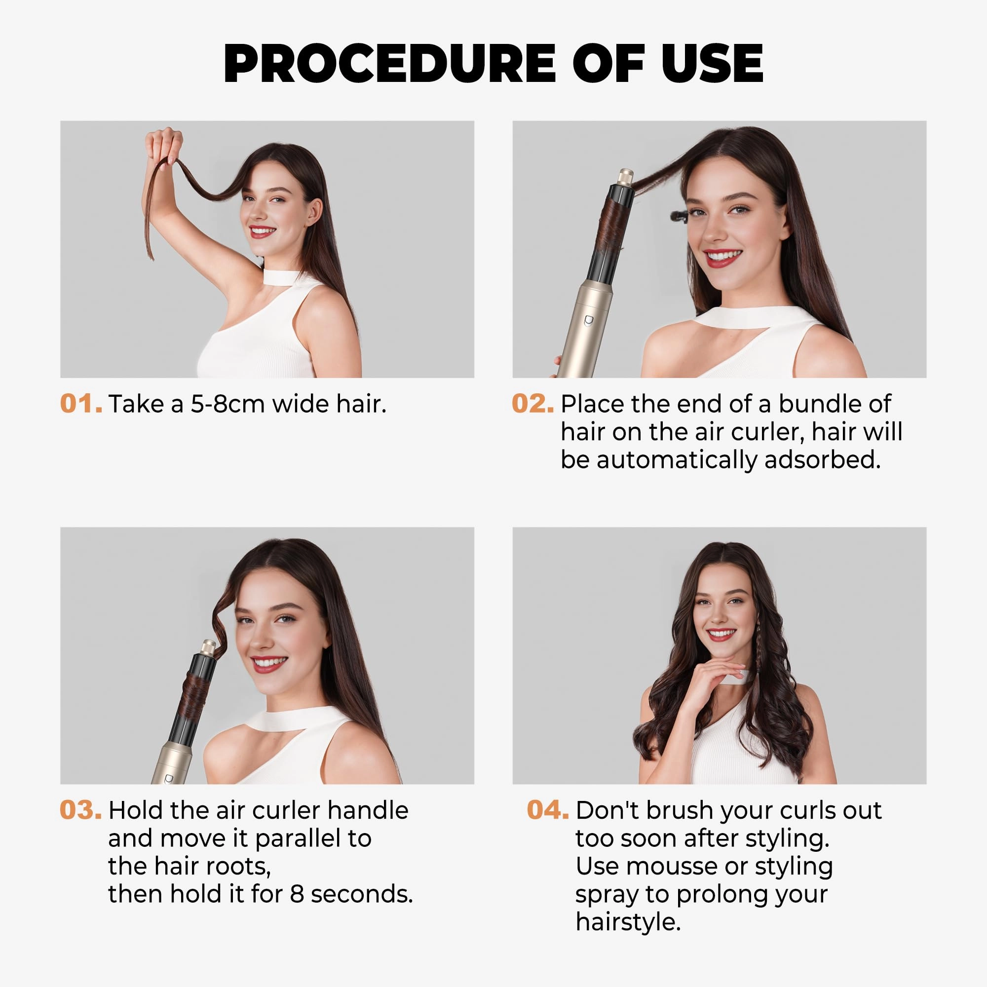 5 in 1 Hair Dryer Brush Set - Gold 700 watts
