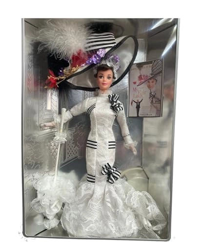 Eliza Doolittle Barbie - white lace gown parasol Ages 14+