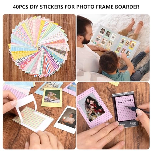 Camera Case - Instax Mini 12 + Photo Album + Photo Frame + Stickers + Lens Filter + Selfie Mirror