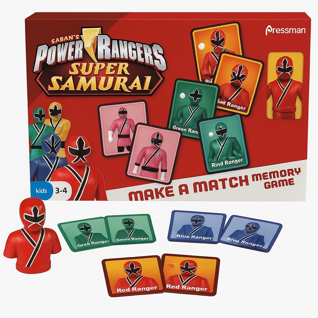 Pressman Power Rangers Samurai Make a Match Memory Game - 3 - 6 Years