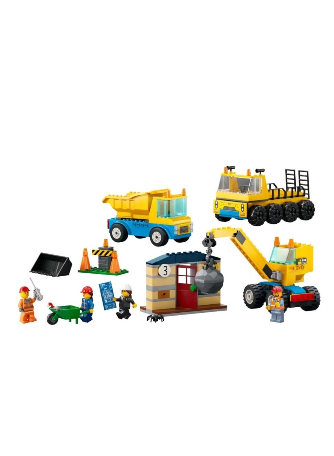 LEGO City Construction Trucks And Wrecking Ball Crane (60391)