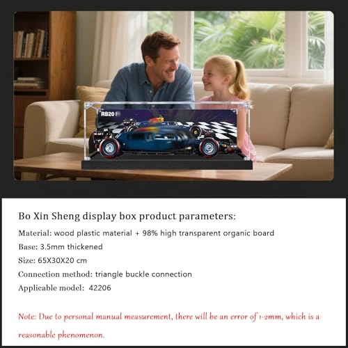 Acrylic Display Case - Compatible with Lego 62 x 30 x 20 cm