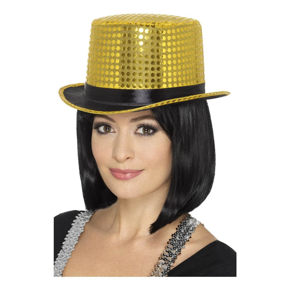 Sequin Top Hat with Elastic Inner Rim - One size