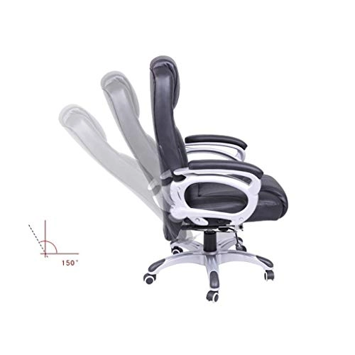Desk Chair - PU Leather Brown High Back
