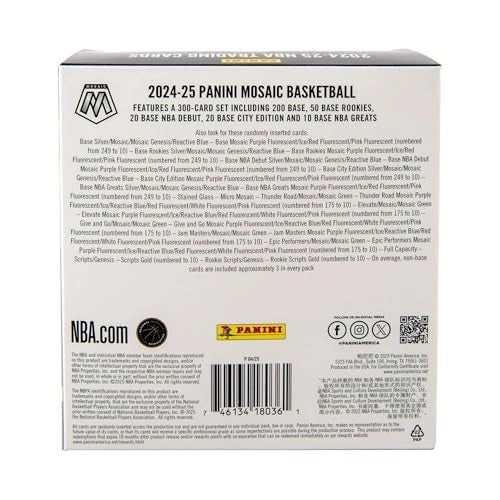 Mosaic Basketball Mega Box - 10 cards per pack 6 packs per Mega Box