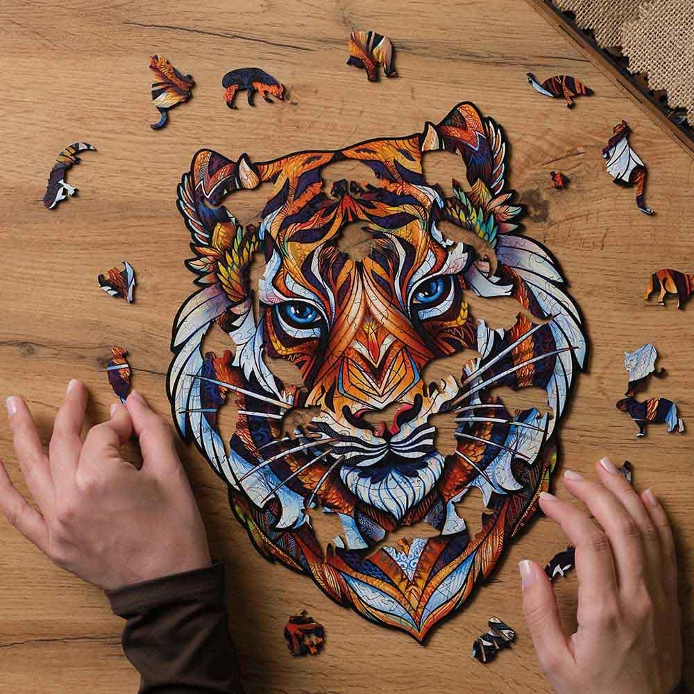 Lovely Tiger Wooden Puzzle (4107390-TIGER_KS) - 273 pcs
