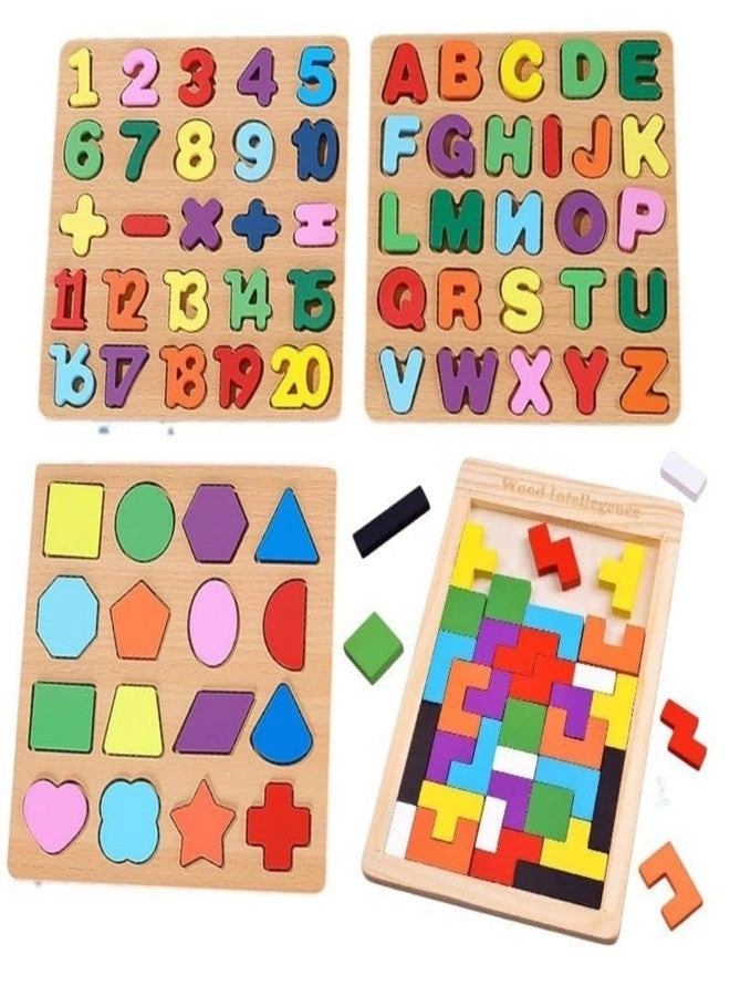 Veemok Montessori Wooden Puzzle Board - 2+ Years 4 pieces