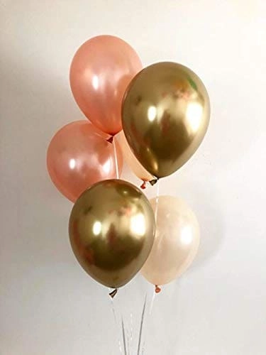 Party Time Trading LLC Metallic & Chrome Balloons - Pack of 50 pcs