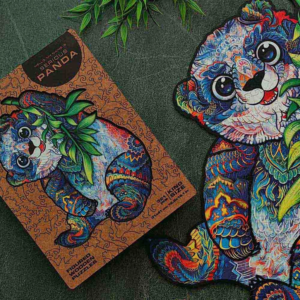 Serious Panda Wooden Puzzle (4107390-PANDA_KS) - 318 pcs
