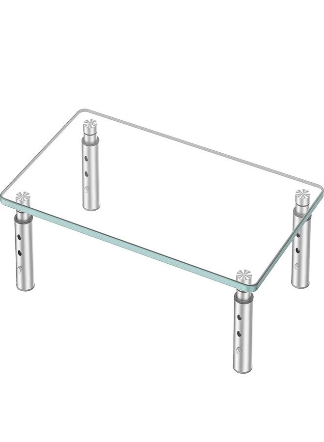 Single LCD Computer Monitor Free-Standing Desk Stand Riser - One (1) 13 inch to 32 inch