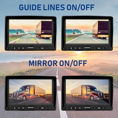 LCD Monitor - 7 inch 1080P + Rear View Camera - 170° 4IR Night Vision