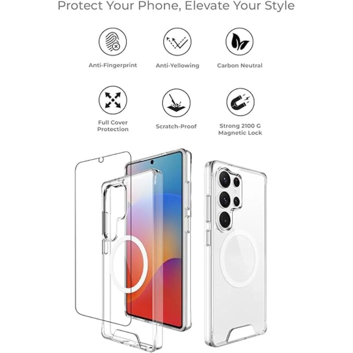 GMBMS25U Case Screen Protector for Samsung Galaxy S25 Ultra