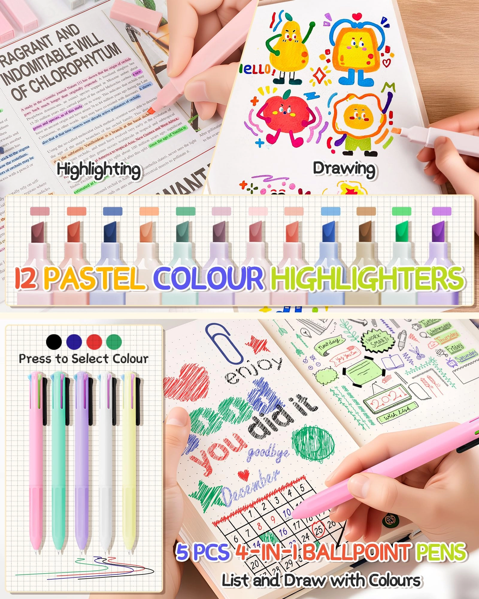 Aesthetic Stationery Supplies - 146PCS Set
