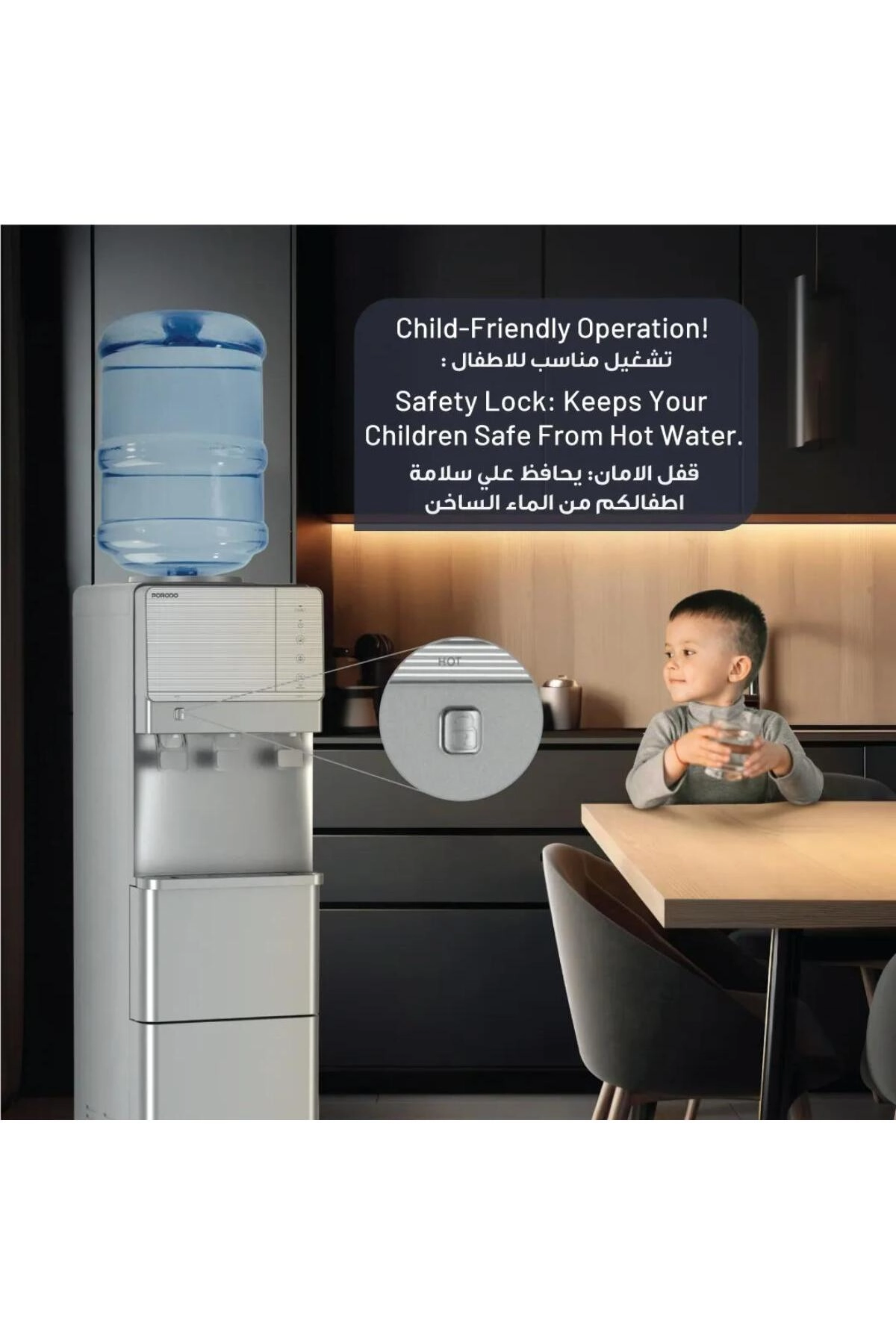 Lifestyle Water Dispenser - Integrated Ice Maker Hot & Cold Stainless Steel