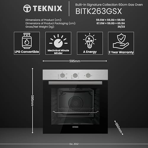 BITK263GSX 60cm Gas Oven