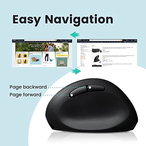 PERIMICE-819B Vertical Mouse - Bluetooth