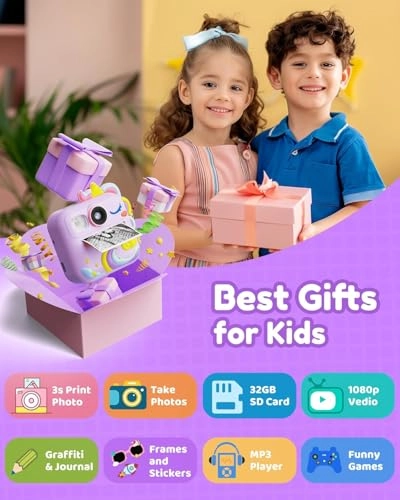 CP02 - Kids Instant Camera Purple