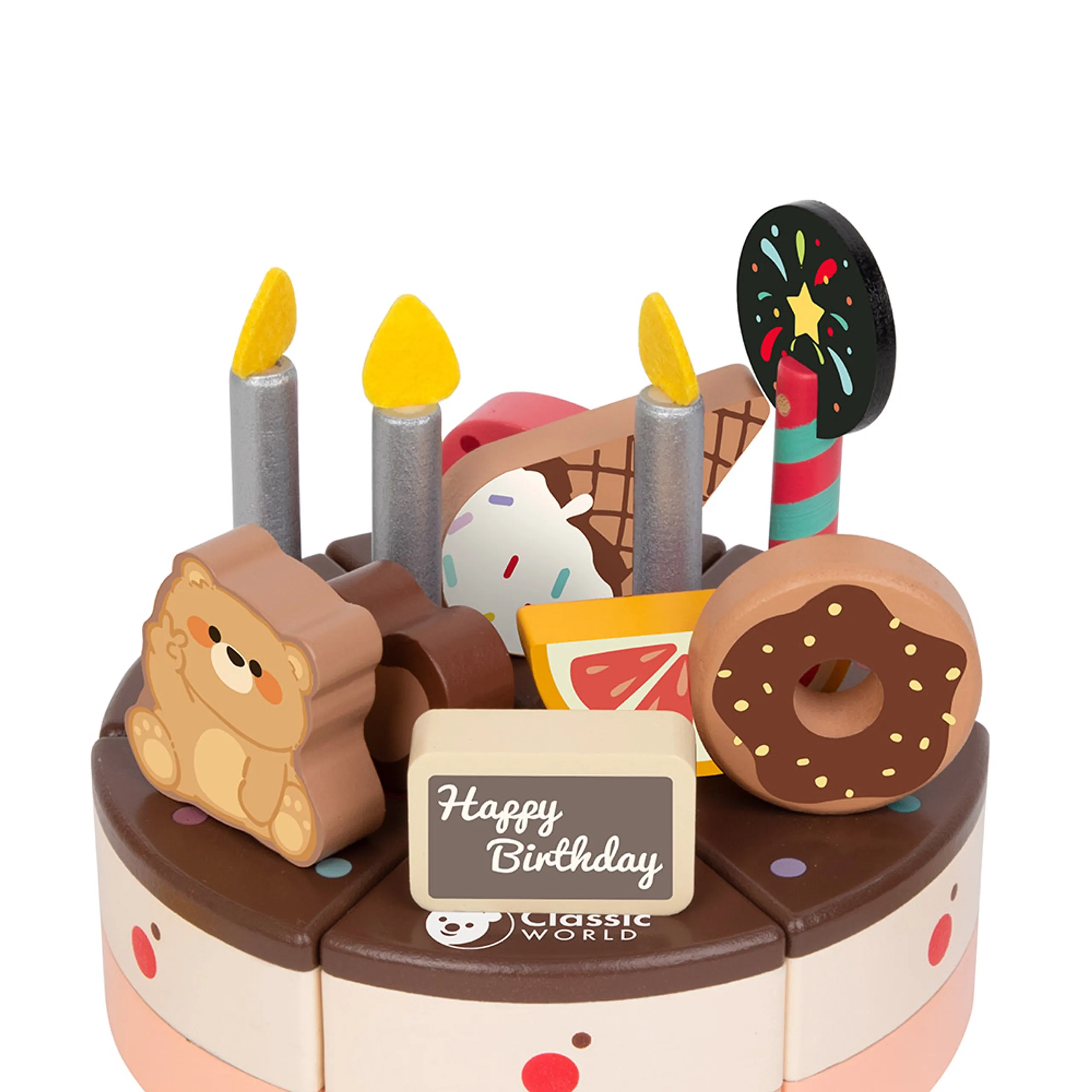 Wooden Chocolate Cake - 19 pcs (30284065-CIHL-50635)