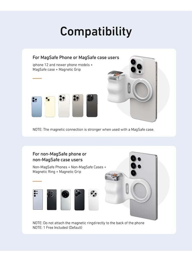 Magnetic Pro Shot Imaging Camera Grip - 3200mAh Battery Shutter Button for iPhone 12 and Later