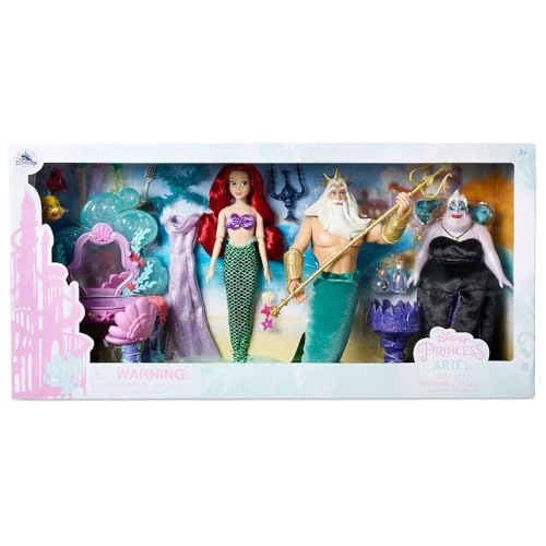 Ariel Doll + Ursula Doll + King Triton Doll + Sebastian Figure + Flounder Figure + Flotsam Figure + Jetsam Figure