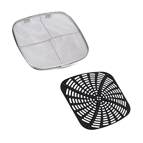 Air Fryer Pad - Stainless Steel+Silicone 1x + Splatter Shield