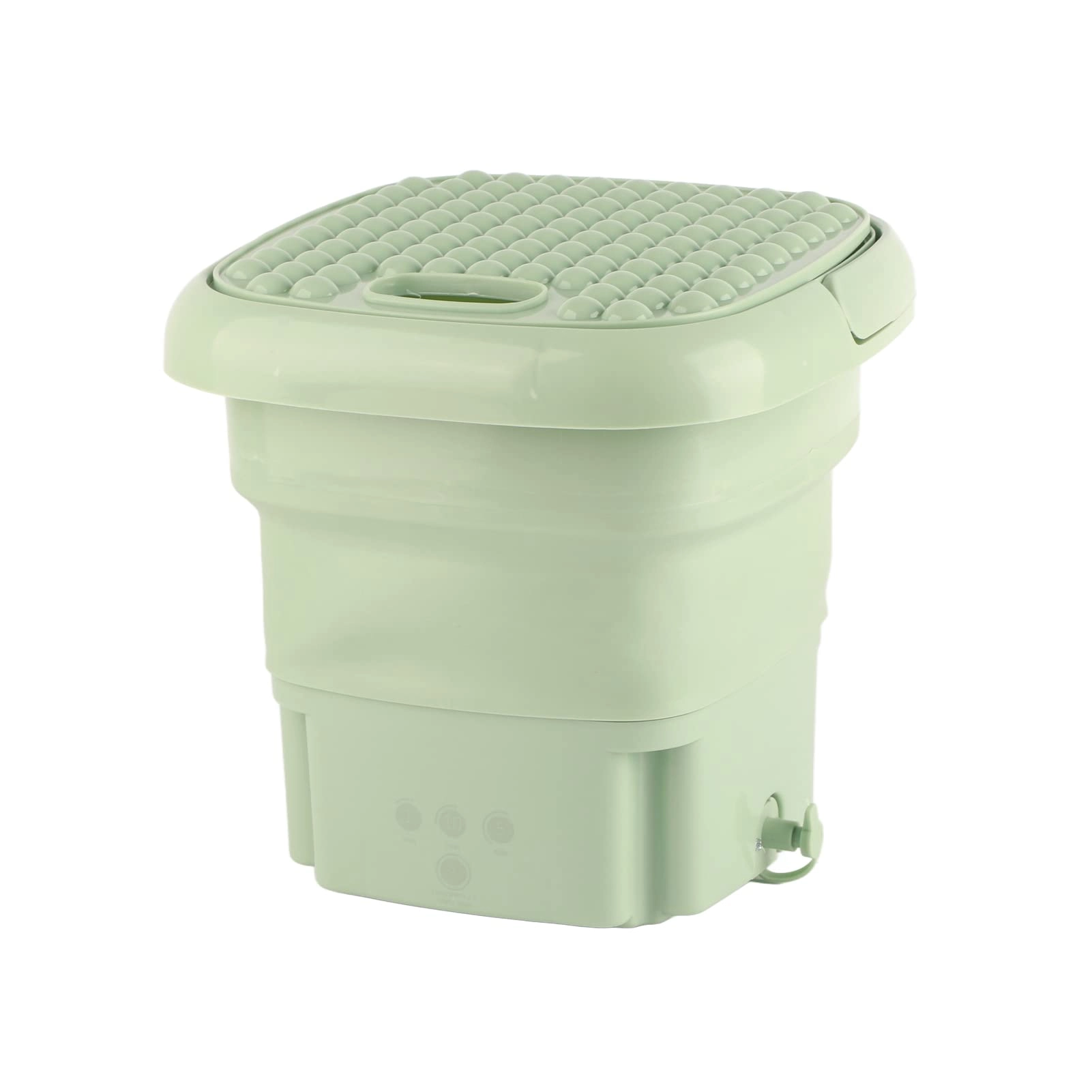 Folding Washing Machine,efficient Portable Mini Washer Small Foldable Bucket Lightweight for Baby Clothes Underwear and Small Items Perfect for Apartment Laundry Camping Rv and Travel(blue)