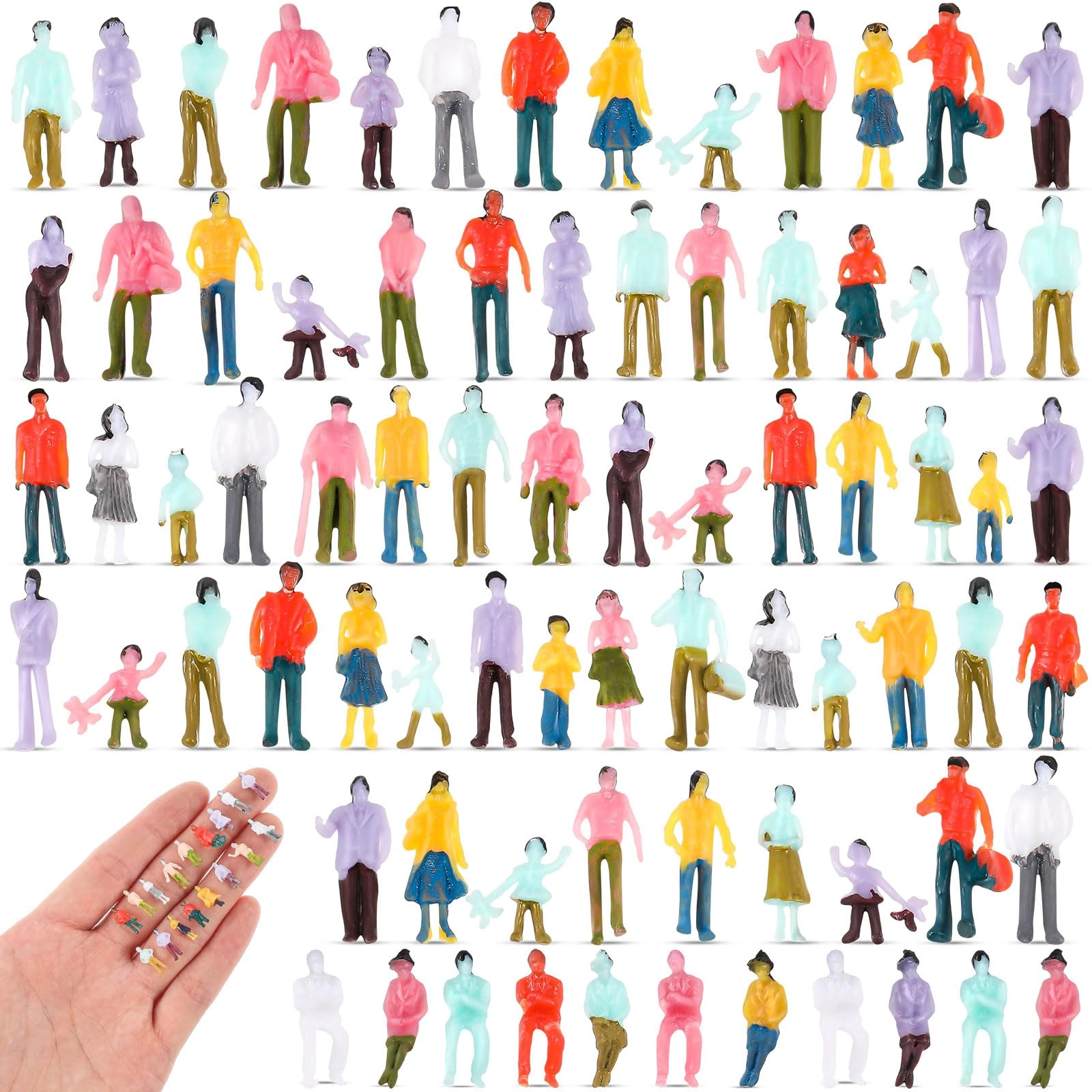 Namalu Mini People Figurines - 100 pcs (1.2 cm)