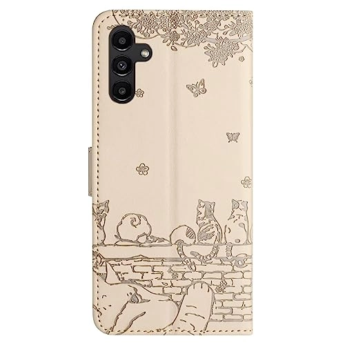 Cute Cat Case - PU Leather Flip Cover for Samsung Galaxy A14 5G