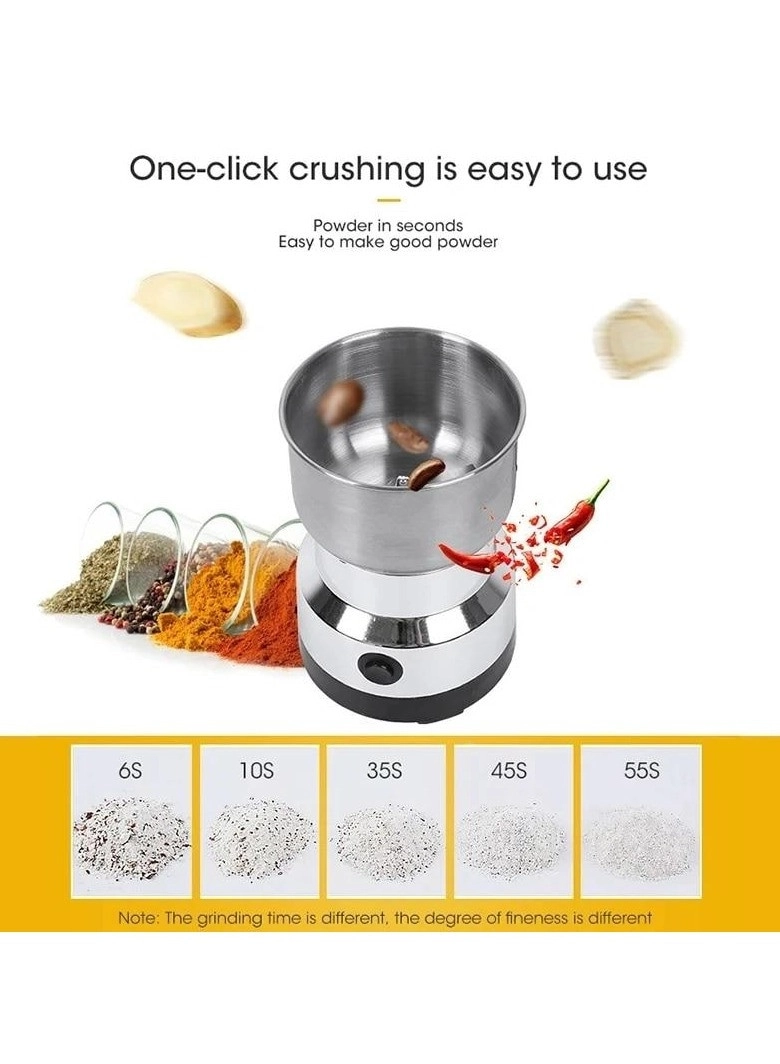 Electric Coffee Bean Grinder - Stainless Steel 4 Blades High-Speed