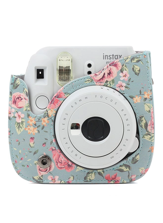 Vintage Rose Design Camera Case - Fujifilm Instax Mini 9, Instax Mini 8, 8+ Instant Camera