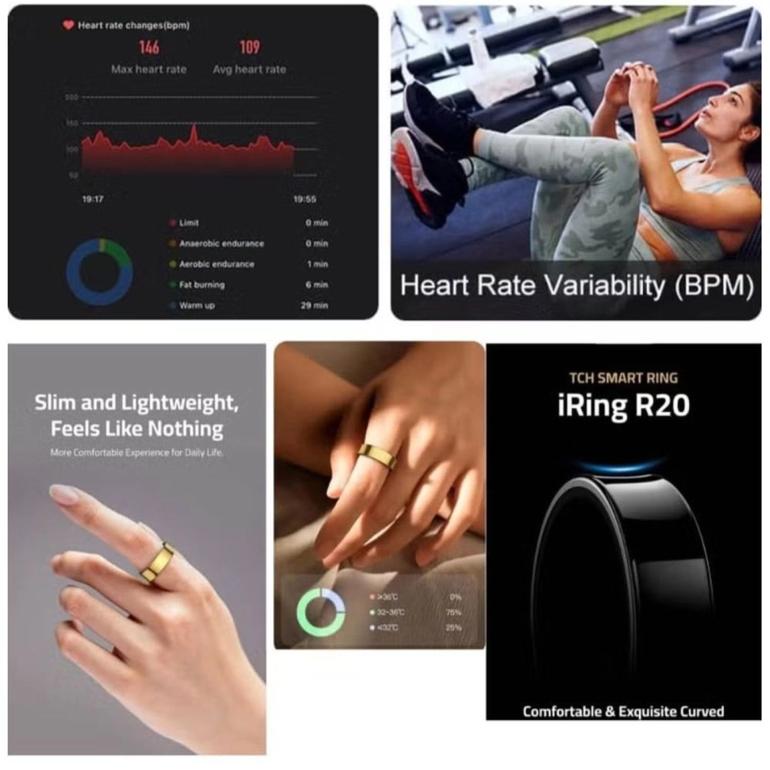 IRing R20 - Health & Fitness Tracker Sleep Monitoring Heart Rate