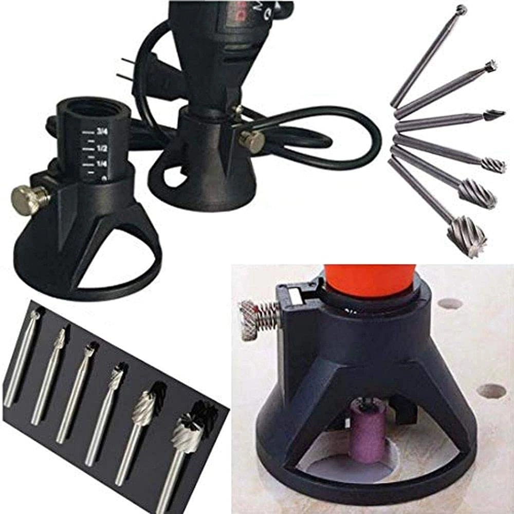 DIY Crafts Router Burrs Cutter - 7 Piece + Electric Drill