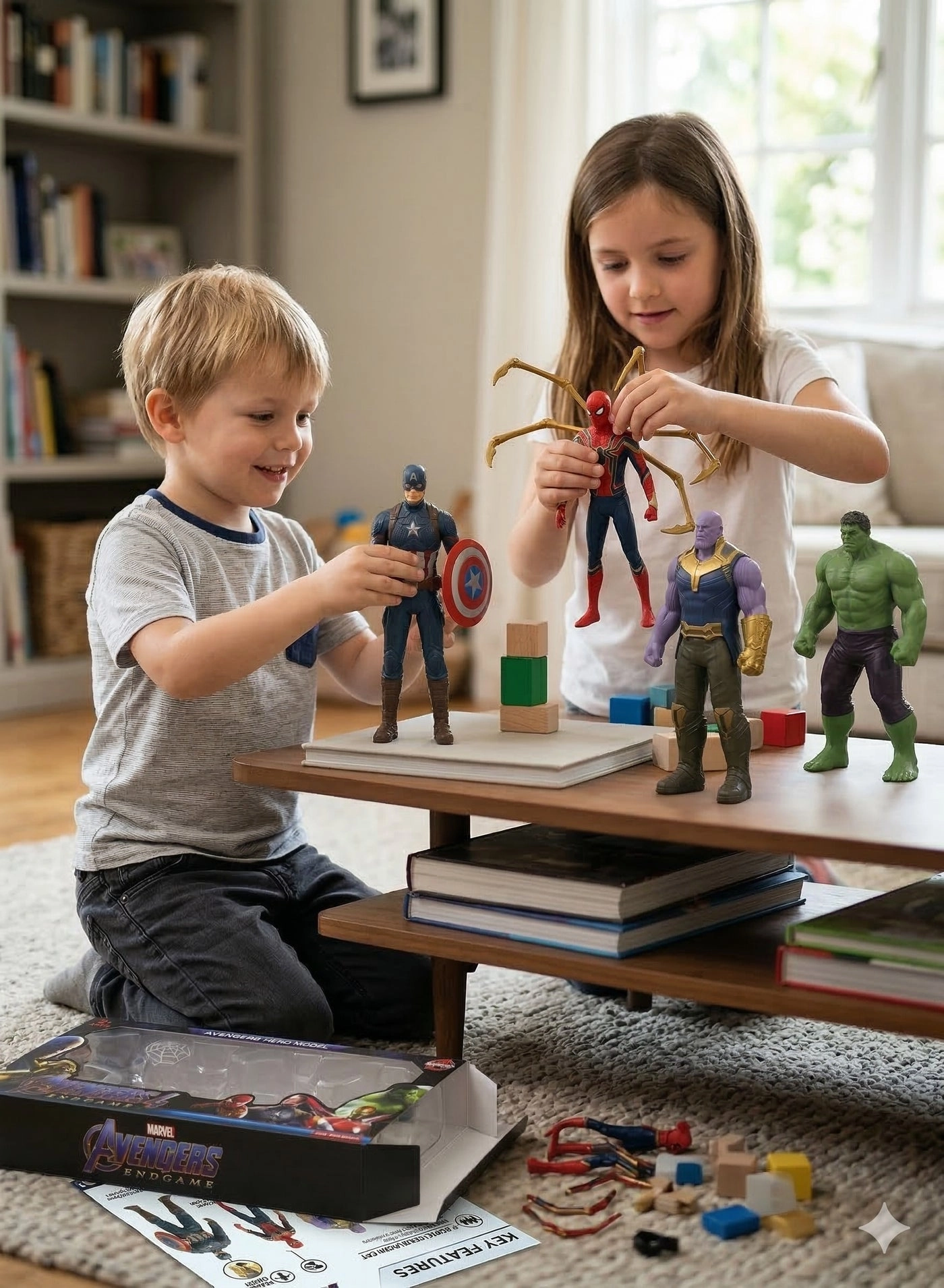 Thanos + Captain America + Iron Spider + Hulk - Avengers - 4 pcs (R1132)