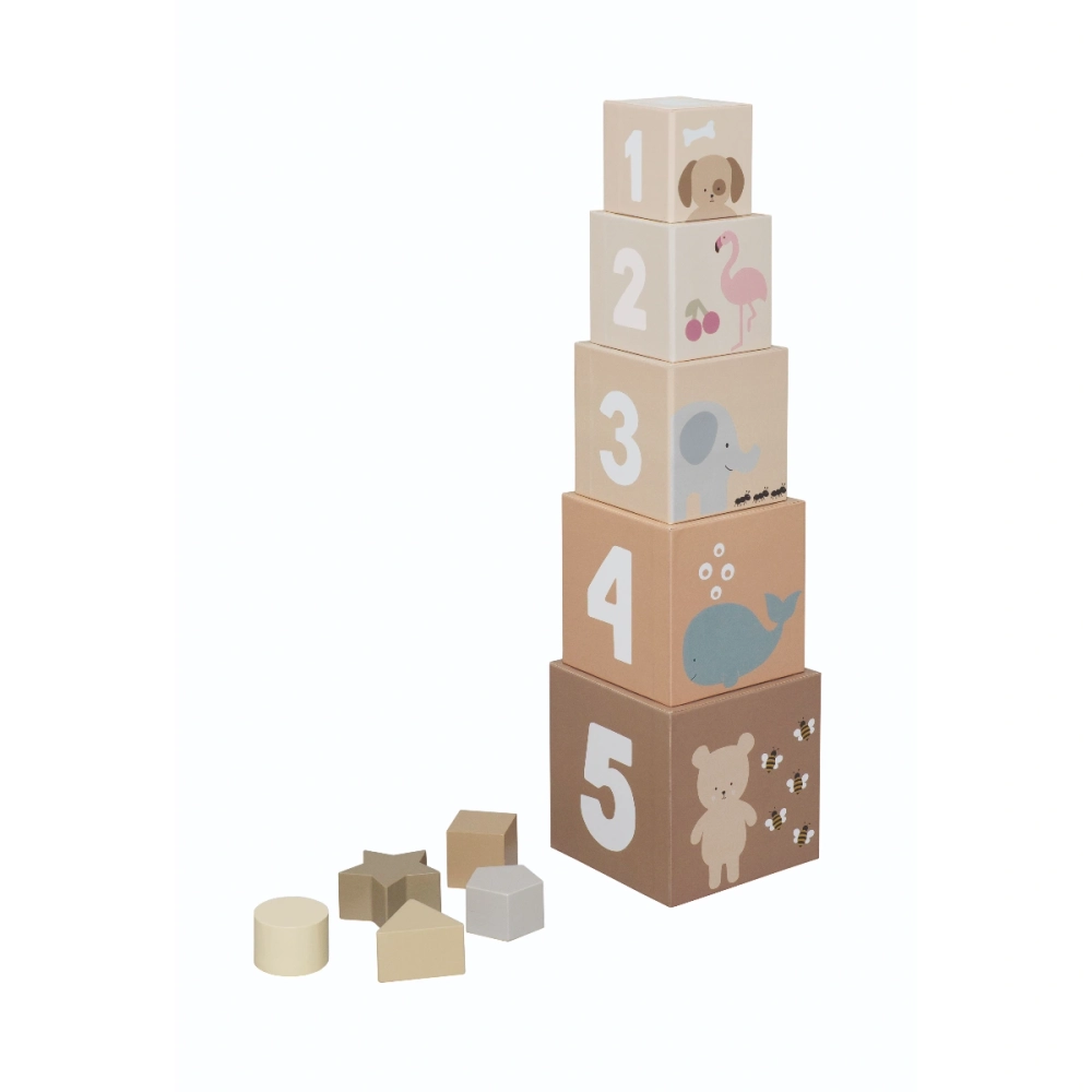 JaBaDaBaDo Nature Stacking And Sorting Cubes - 10 pieces