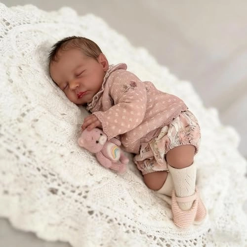 LOULOU Reborn Baby Doll - 20 Inch Soft Cloth Body & Vinyl Limbs Sleeping Ages 3+