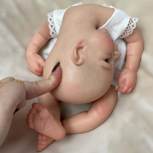 Reborn Baby Doll - 33 cm Silicone Eyes Open Ages 3+