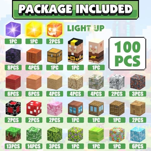 Magnetic Building Blocks - 100 pcs