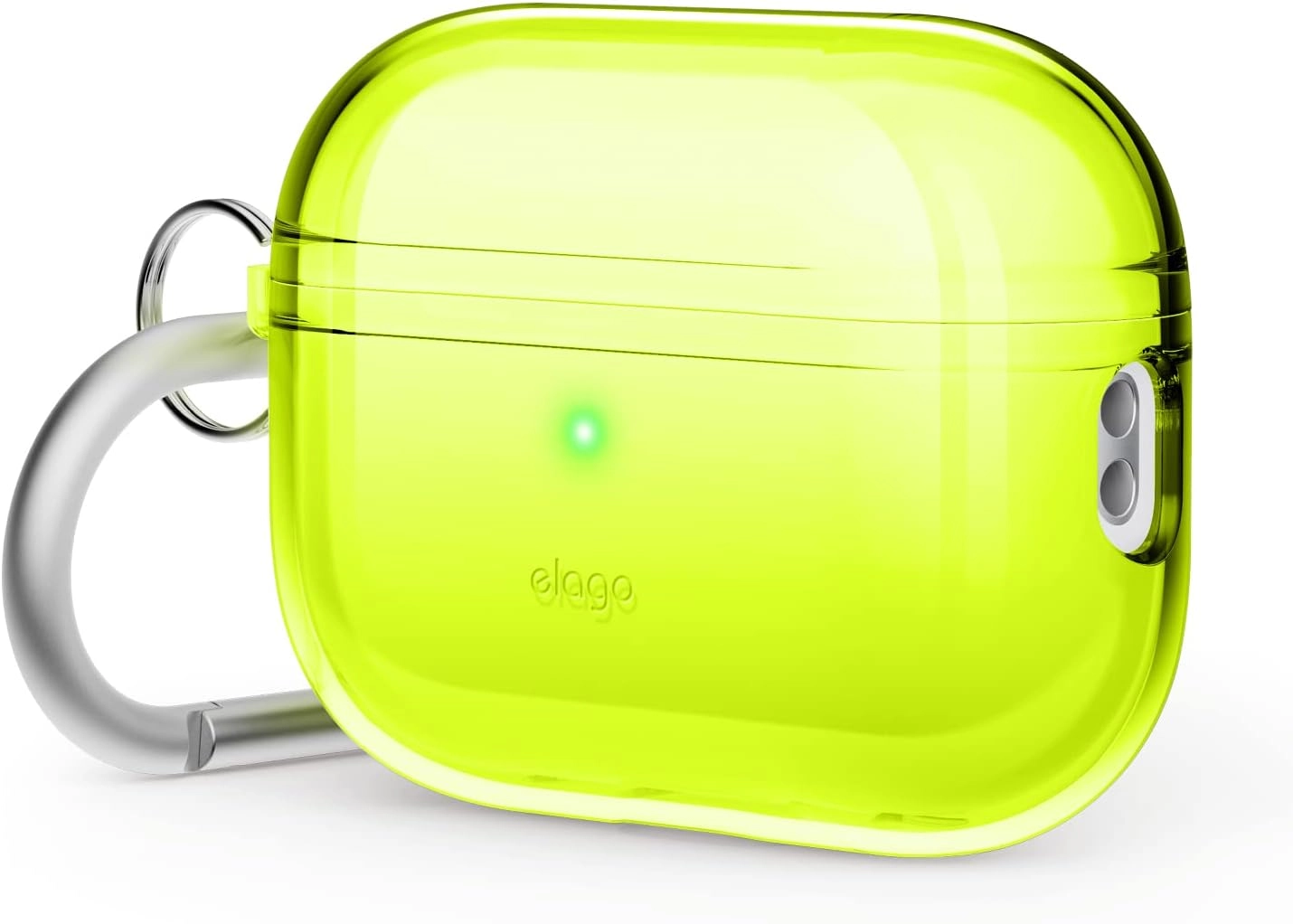 CasePro Clear Hang - Airpods Pro 2 2nd Gen (2022) Carabiner Neon Yellow