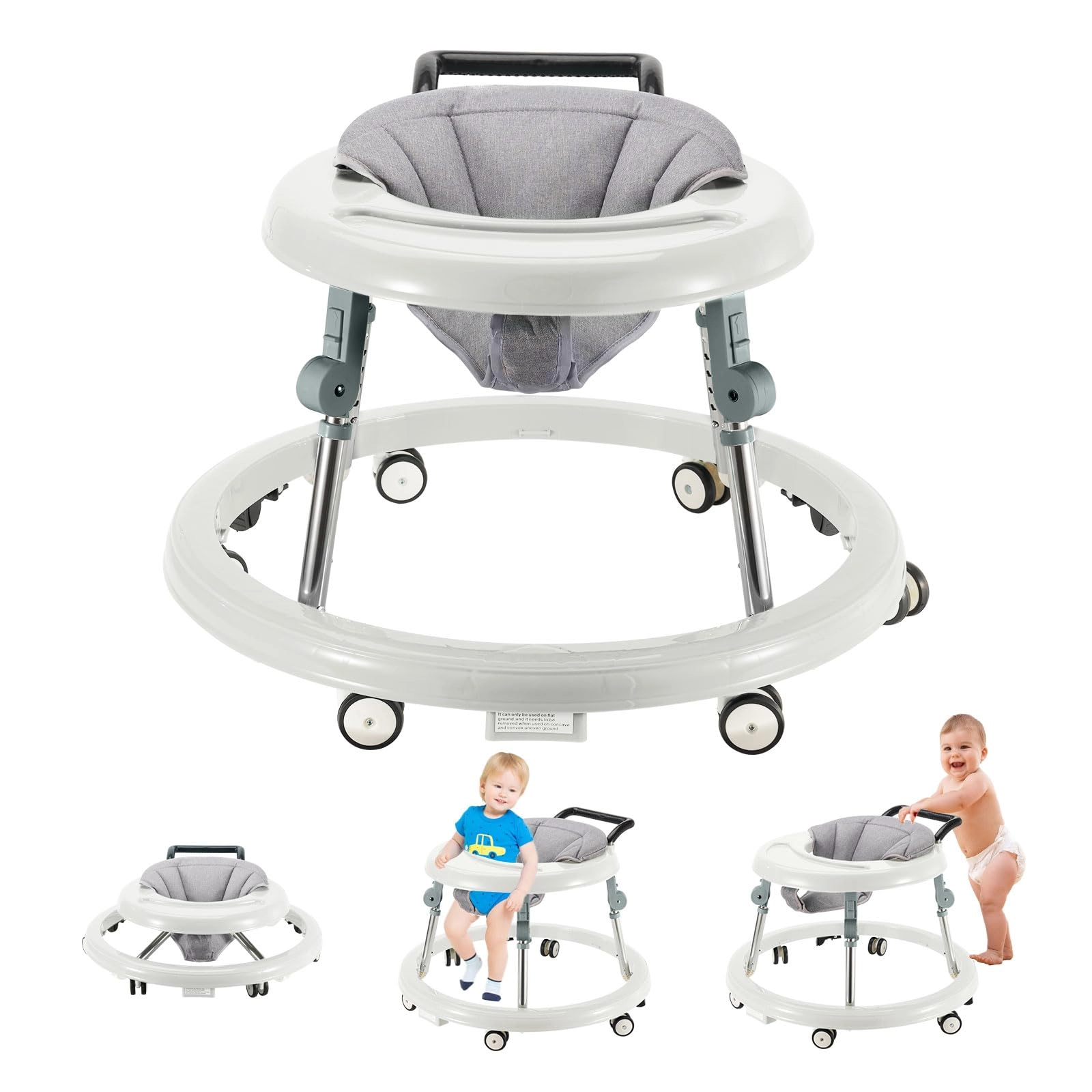 Baby Walker - Foldable 5-Position Height Adjustable