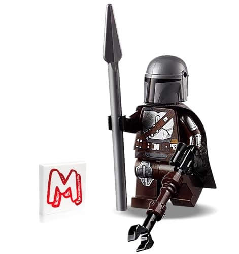 Star Wars The Mandalorian Minifigure - Din Djarin Silver Beskar Armor Cape