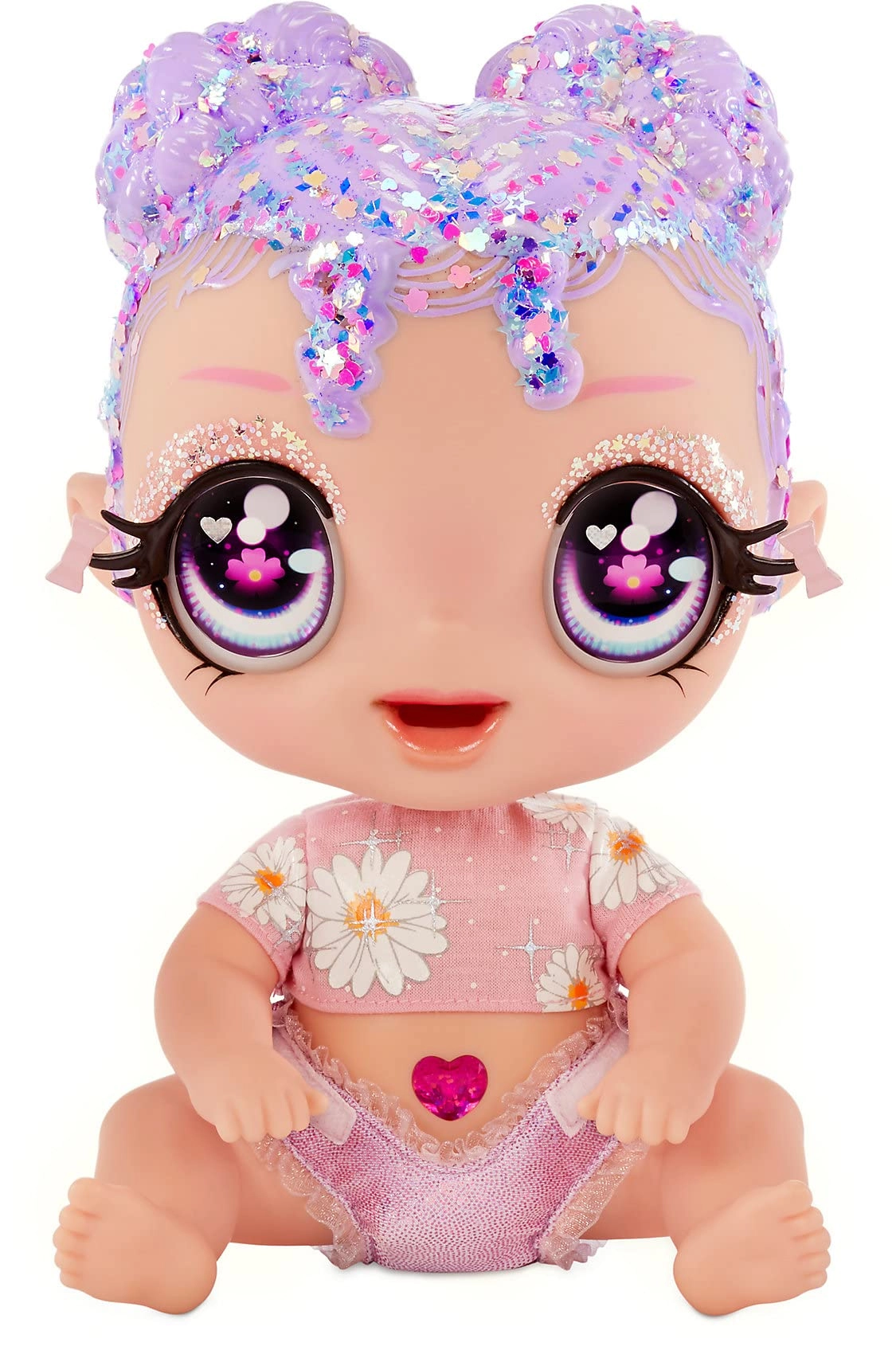 MGA Entertainment Lila Wildboom Baby Doll - Glitter 3 Magical Color Changes Purple Hair Ages 5+