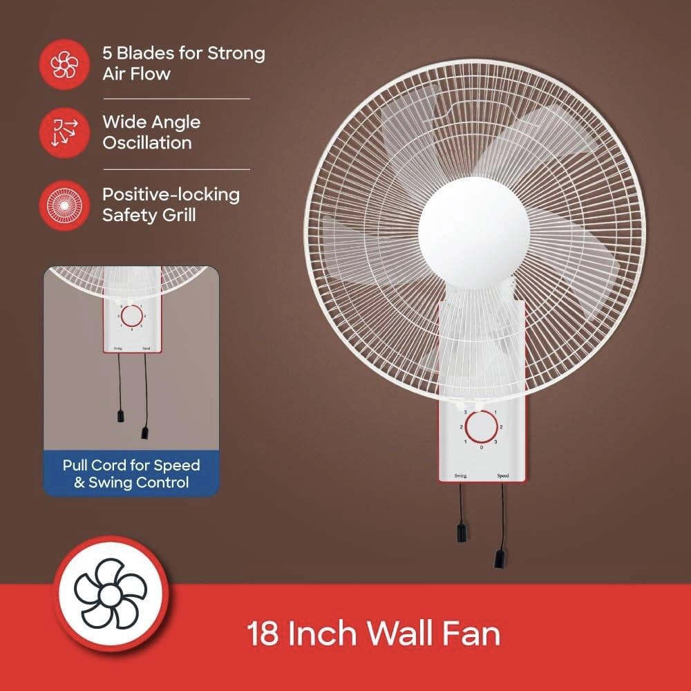 Wall Mounted 18″ Fan