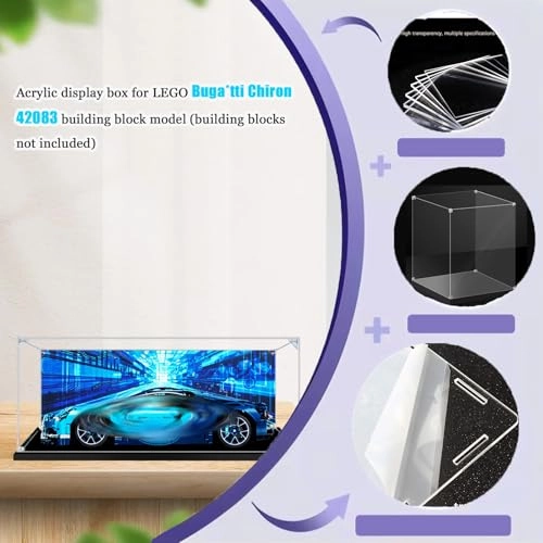 Acrylic Display Case - Compatible with Lego 62 x 30 x 20 cm