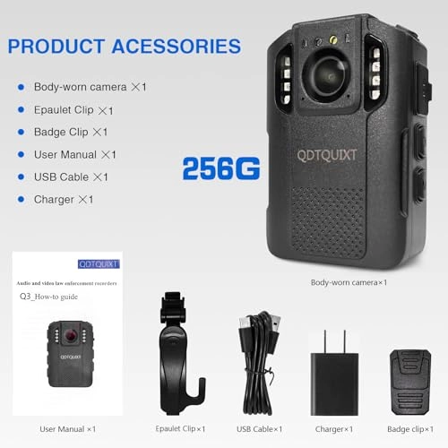 Body Camera - 2K/1080P 512GB