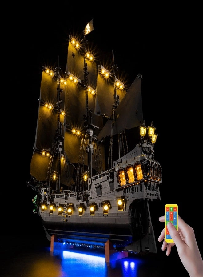 BrickSoul RC Light Kit for Lego Captain Jack Sparrow’s Pirate Ship 10365 - Upgraded Wireless ON/Off Dimming Zonal Lighting