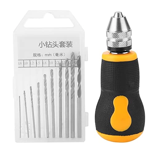 Micro Mini Hand Drill - 10 Bits 0.8-3.0mm