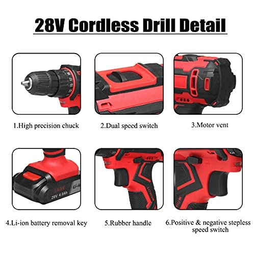 3 in 1 Electric Hammer Drill - Cordless 25+3 N.m 10mm