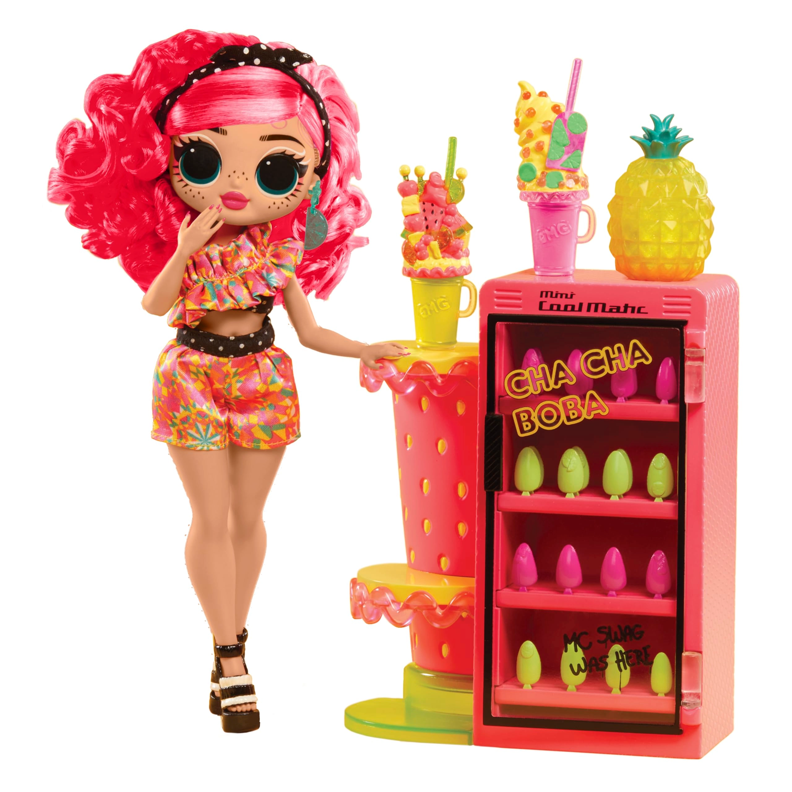 LOL OMG Pinky Pops Doll - Space-Themed Bright Pink Hair Ages 4+